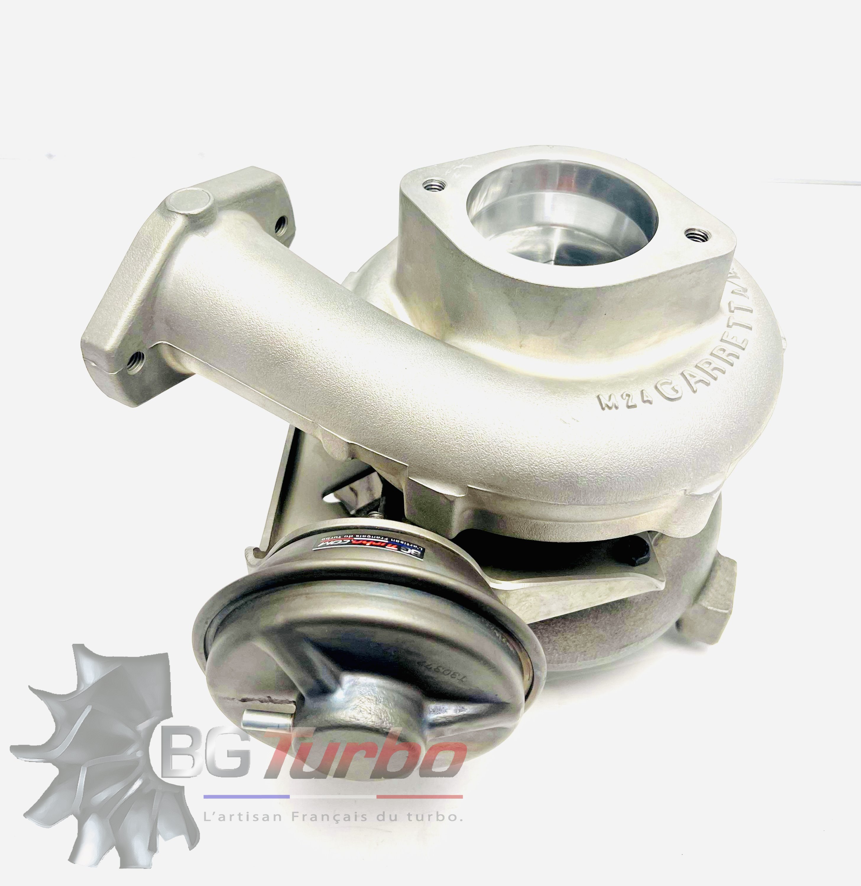 TURBO - HYBRIDE - E/S PRÉPARÉ EN FRANCE - STAGE1 - GT2359V - 6+6 pales - MFS PERFORMANCE 2553Diamètre admission - Ind : 44,47 mm / Exd : 59,48 mm / Angle : 0°
