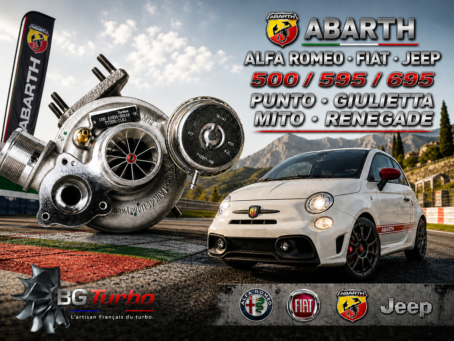 Turbo TURBO - HYBRIDE - NEUF OE PRÉPARÉ EN FRANCE - STAGE1 - &nbsp;6+6 pales - MFS PERFORMANCE 1271Diamètre admission - Ind : 34,1 mm / Exd : 46 mm / Angle : 30°
