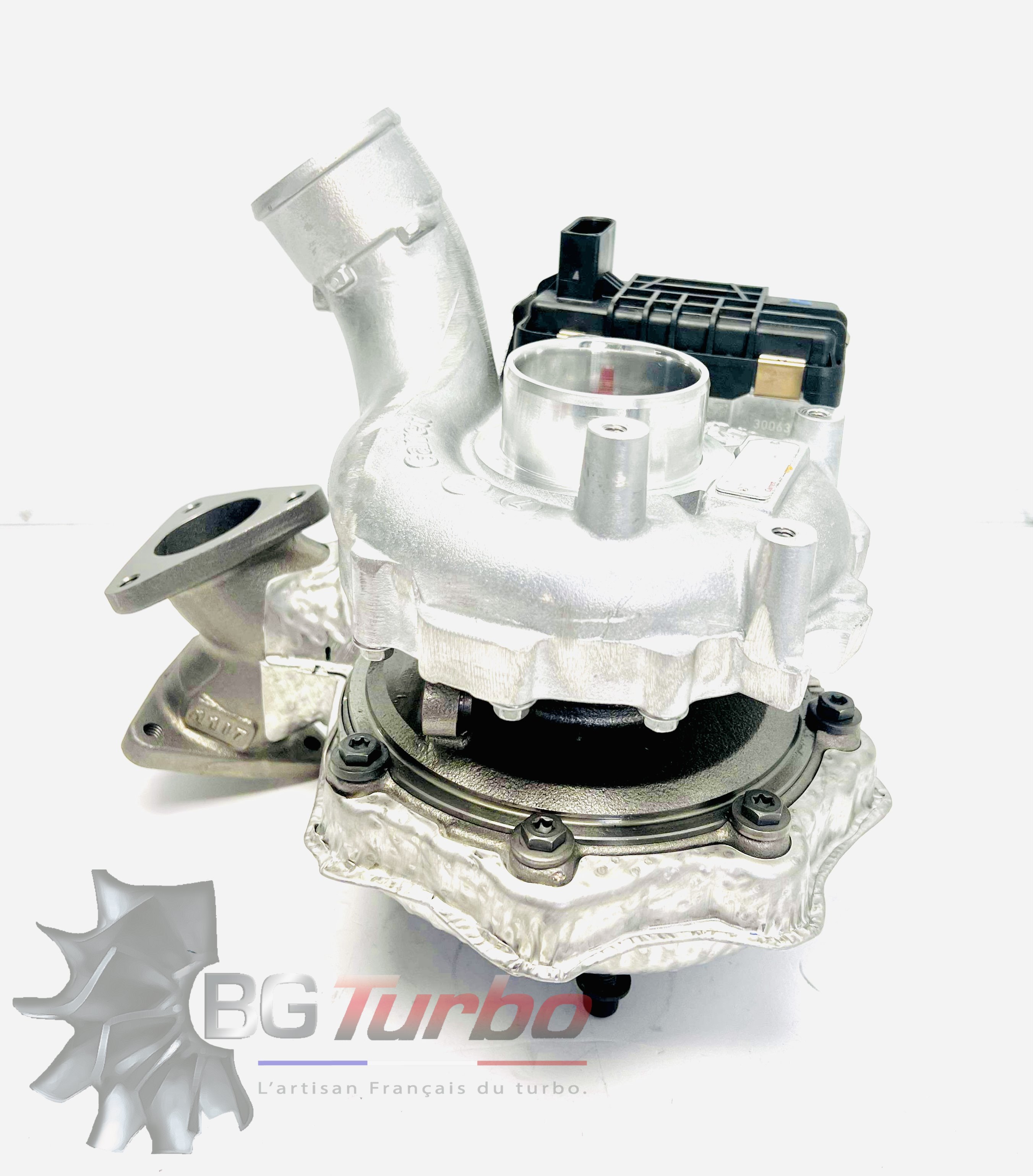 Turbo TURBO - HYBRIDE -  NEUF OE PRÉPARÉ EN FRANCE  - STAGE1 - 0 - 6+6 pales - MFS PERFORMANCE 2594
Diamètre admission - Ind : 44,5 mm / Exd : 59,48 mm / Angle : 30°
