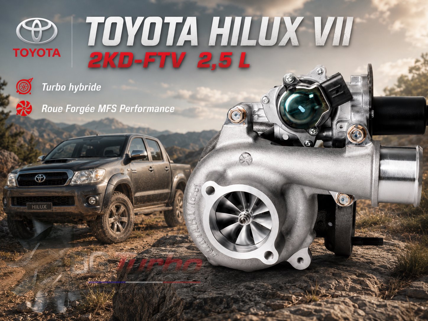 Turbo TURBO - HYBRIDE - &nbsp;NEUF OE PRÉPARÉ EN FRANCE &nbsp;- STAGE1 - 0 - 6+6 pales - MFS PERFORMANCE F574
Diamètre admission - Ind : 37,6 mm / Exd : 51 mm / Angle : 0°
